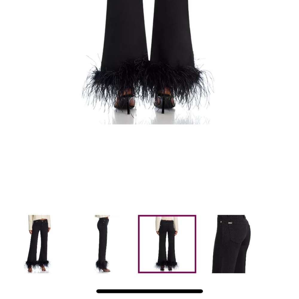 Alice & Olivia Roxy Jeans with feathers - Size 26 - new with Nean Marcus tags